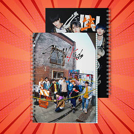 Зошити Stray Kids на пружині 48 аркушів у клітинку