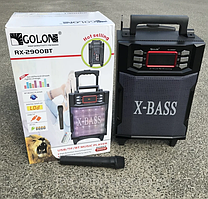 Портативна бездротова bluetooth колонка GOLON, акустика зі світломузкою, мікрофоном і вбудованим радіо