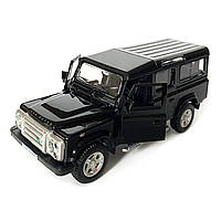 Іграшкова машинка металева Land Rover Defender 110, ленд ровер, чорний, відкр двері, інерція, 5*13*5см (250341U), фото 6