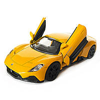 Іграшкова машинка металева Maserati MC20, мазератті, жовтий, відкр двері, інерція, 5*12*3см (250340U), фото 5
