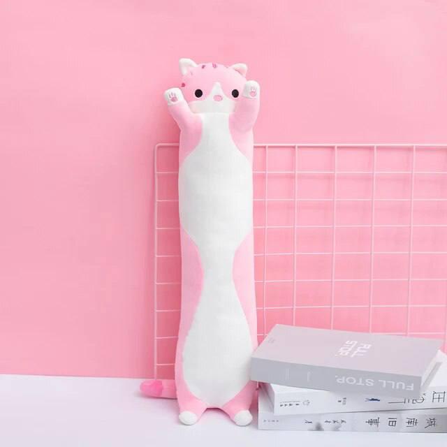 Антиалергенна подушка-обіймашка Кіт Батон 150 см Рожевий