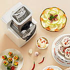 Овочерізка електрична 3в1, Vegetable cutter / Багатофункціональна овочерізка, слайсер, терка для овочів, фото 6