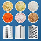 Овочерізка електрична 3в1, Vegetable cutter / Багатофункціональна овочерізка, слайсер, терка для овочів, фото 5