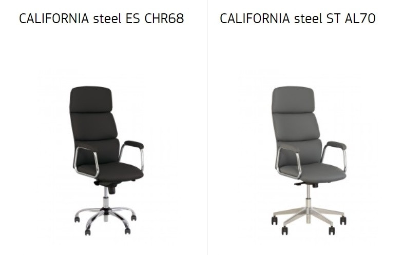 Кресло офисное California R steel механизм ES крестовина AL 70 экокожа Eco-70 (Новый Стиль ТМ) - фото 7 - id-p318778228