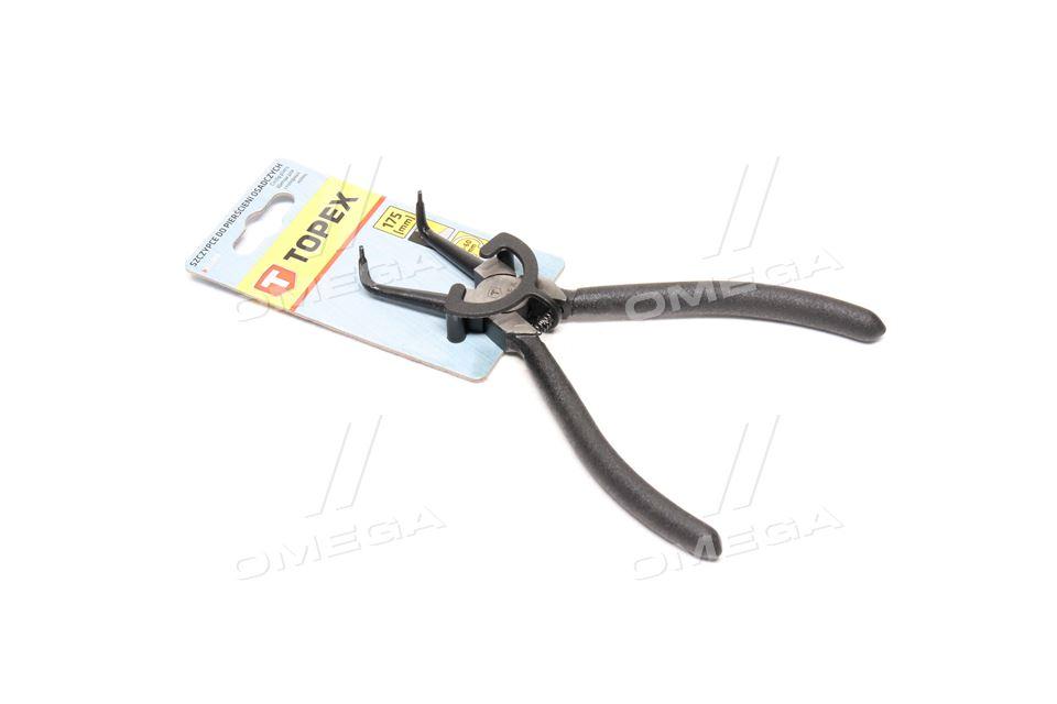 Щипци для стопорних килець, 175 мм, для внутришних/загнутих (TOPEX) 32D309 UA59, фото 1