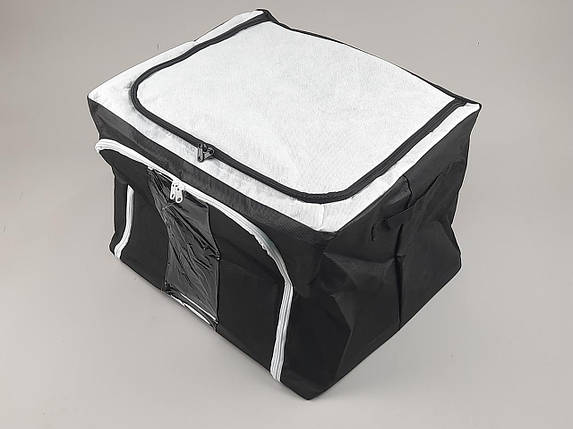 Коробка-органайзер каркасна чорного кольору Ш 48*Д 40 В 33 см. Для зберігання, фото 1