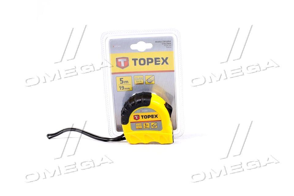 Рулетка сталева стричка 5 м x 19 мм (TOPEX) 27C305 UA59, фото 1