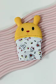 Прорізувач-рукавичка Зайчик 0404, жовтий