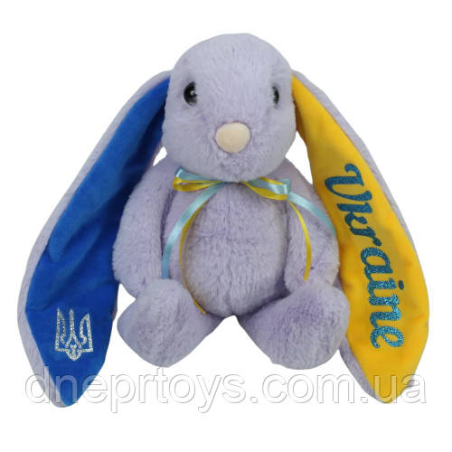М`яка іграшка патріотична Заєць сірий, 30см (00043-400) Копиця, фото 1