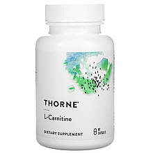 L-карнітин, L-Carnitine, Thorne, 60 капсул