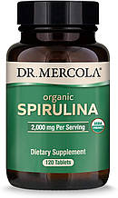 Спіруліна, Spirulina, Dr. Mercola, 2000 мг, 120 таблеток