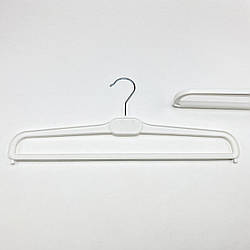 Плічка вішаки для штанів і спідниць пластикові W-BV41 білого кольору