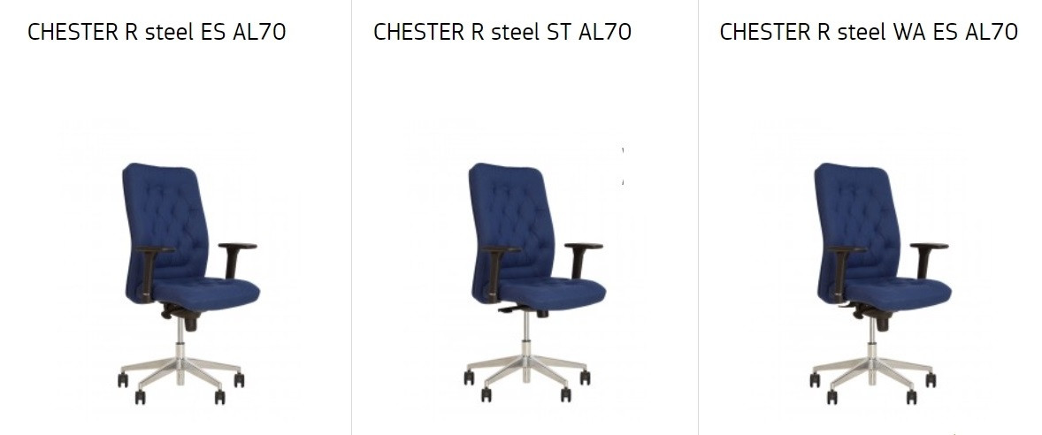 Кресло офисное Chester R WA steel механизм ES крестовина AL 70 экокожа Eco-70 (Новый Стиль ТМ) - фото 10 - id-p318854113