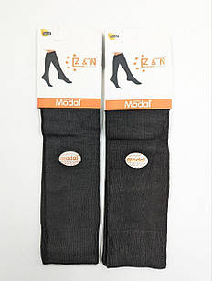 Жіночі демісезонні шкарпетки Z&N з modala однотонні розмір 36-40 чорні 6 пар/уп