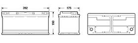 Акумулятор 105Ah-12v Exide AGM (392х175х190), R, EN950 EK1050 UA59