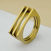Кільце нержавіюча сталь "Печатка", без каміння, р.16, р.17, р.17,5, stainless steel, під золото, фото 4
