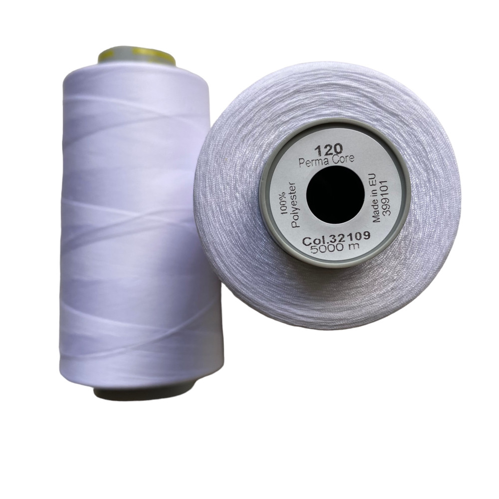 Нитки армовані Gutermann Perma Core 32009 /120 /5000м білий