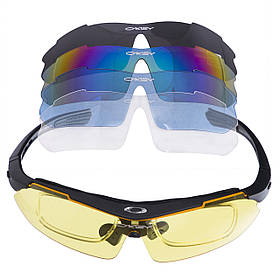 Тактичні окуляри Oakley TY-0089 з 5 парами змінних лінз + чохол Black (3_03937)