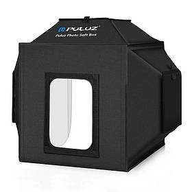 Фотобокс Puluz PU5042 для предметної зйомки з LED підсвічуванням 40x40x40см + 4 фони Black (3_03939)