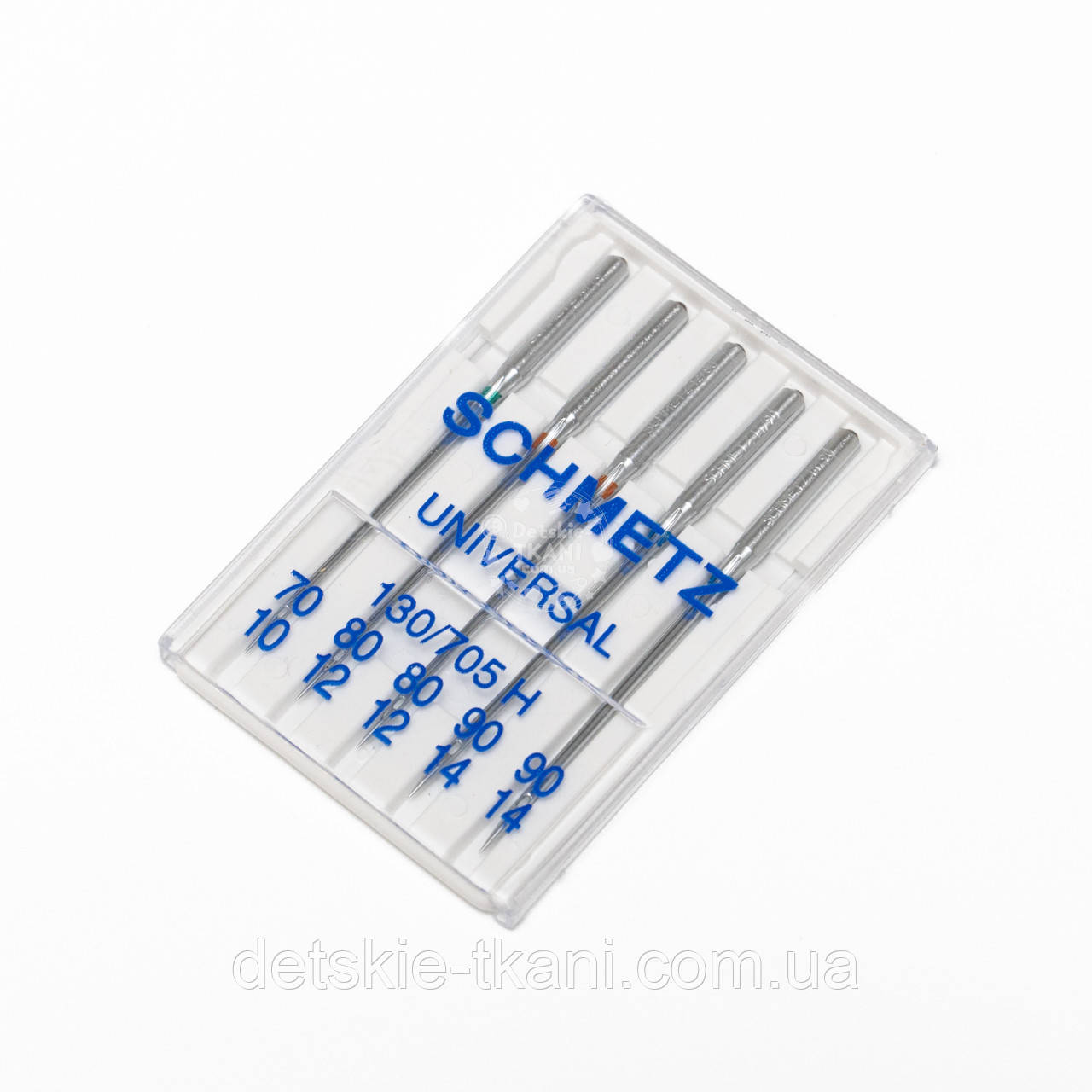 Набір голок для побутових швейних машин SCHMETZ Universal 130/705 H (1x70, 2x80, 2x90) 5 шт