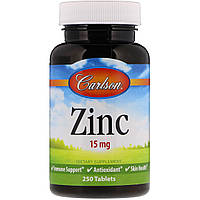 Цинк Zinc Carlson Labs 15 мг 250 таб.