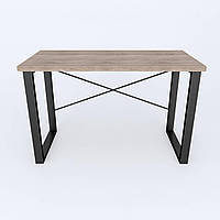 Письмовий стіл Ferrum-decor Драйв 750x1400x600 Чорний метал ДСП Дуб сонома Трюфель 32 мм (DRA173)