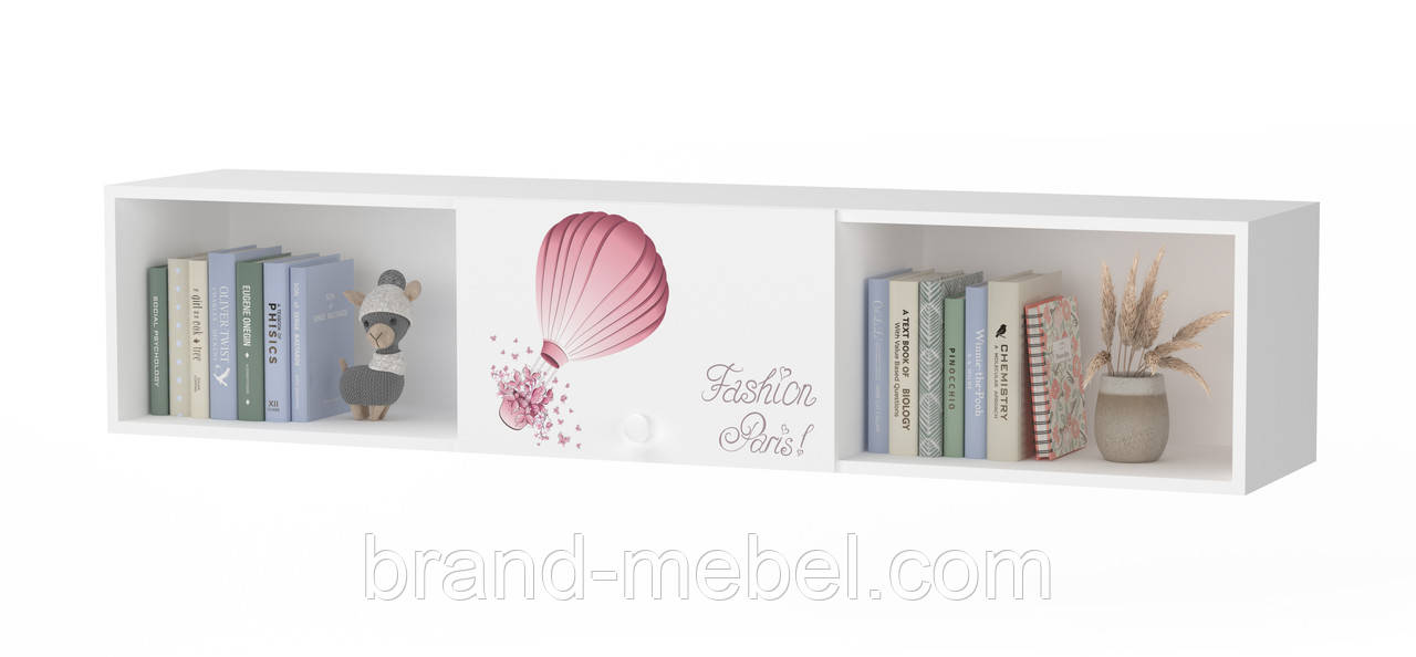 Полка три секції одна дверка з фотодруком, фото 1