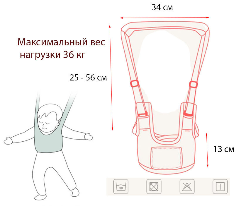 Комплект детские вожжи-ходунки VOLRO Синий слюнявчик и Pop it Квадрат (vol-1920) - фото 2 - id-p2000900082