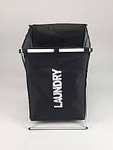 Кошик Laundry чорного кольору для зберігання одягу, іграшок, білизни тощо, фото 5