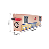 Інвертор 12V на 220 V UL-2000C із зарядкою 10 А + LCD + USB, фото 5