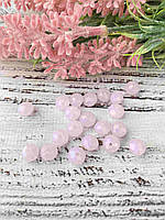 Бусины граненные 8 мм бледно розовые (в уп. 10 г ~ 20 шт)