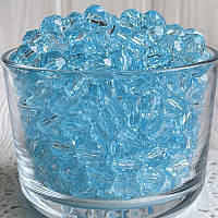 Бусины битое стекло 10 мм голубые (в уп. 500 г~970 шт)