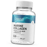 Морской коллаген с Гиалуроновой кислотой Marine Collagen with Hyaluronic Acid and Vitamin C Ostrovit 120капс