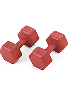 Гантелі для фітнесу композитні Gymtek 2х3кг червоний