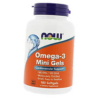 Омега 3 Omega-3 Mini Gels Now Foods 180гелкапс (67128009)