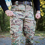 Штани тактичні 8 кишень на флісі Soft Shell (multicam) Sultan, фото 5