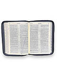 Біблія синя, з тисненням, 15х20,5 см, з замочком, з індексами, фото 2