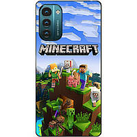 Силіконовий чохол бампер для Nokia G21 з малюнком Minecraft Майнкрафт