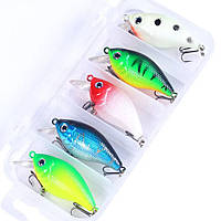 Набор воблеров 6см/7г (5 шт приманок + коробка)
