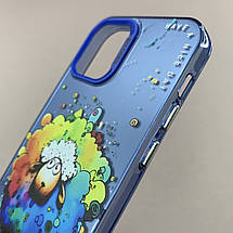 Чохол для Apple iPhone 12 чохол з принтом баранчика на телефон айфон 12 синій x0w, фото 3