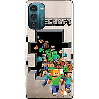 Силіконовий чохол бампер для Nokia G21 з картинкою Minecraft Майнкрафт