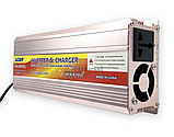 Інвертор 12V на 220 V SUA-2000C із заряджанням 20 А + USB, фото 3
