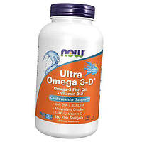 Ультра Омега-3 с Витамином Д3 Ultra Omega 3-D Now Foods 180гелкапс (67128012)