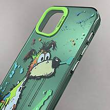 Чохол для Apple iPhone 12 чохол з принтом песика на телефон айфон 12 зелений x0w, фото 3