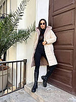 Двухстороннее Теплое женское пальто куртка Ткань плащевка холофайбер 180 Размеры: 42-44, 46-48, 50-52, 54-56