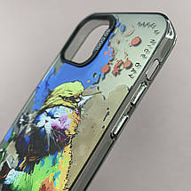 Чохол для Apple iPhone 12 чохол з принтом кота на телефон айфон 12 чорний x0w, фото 3