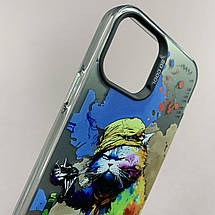 Чохол для Apple iPhone 12 чохол з принтом кота на телефон айфон 12 чорний x0w, фото 4