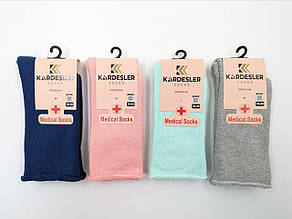 Жіночі шкарпетки без гумки шкарпетки махрові Kardesler для діабетиків 36-40 яскравий  мікс 6 пар/уп