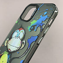 Чохол для Apple iPhone 12 чохол з принтом мавпочки на телефон айфон 12 чорний x0w, фото 3