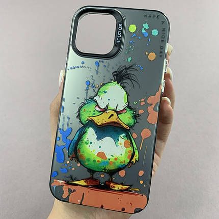 Чохол для Apple iPhone 12 чохол з принтом качки на телефон айфон 12 чорний x0w, фото 1